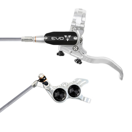 Hope Tech 4 EVO GR4 Brake - Silver/Black - Braided Hose - No Rotor