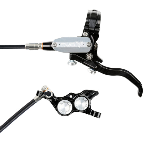 Hope Tech 4 EVO TR4 Brake - Black/Silver - Black Hose - No Rotor