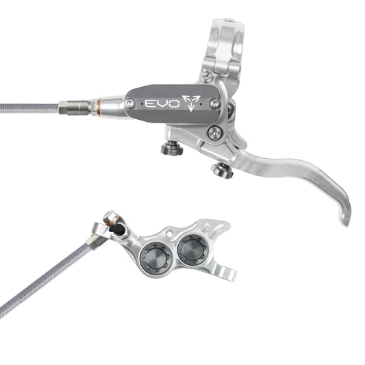 Hope Tech 4 EVO TR4 Brake - Silver/Smoke - Braided Hose - No Rotor