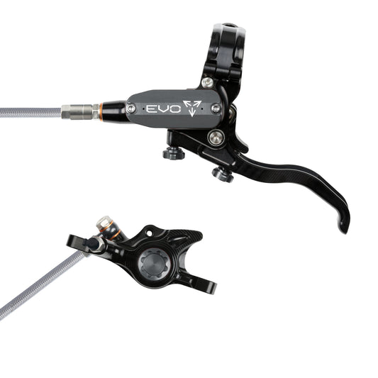 Hope Tech 4 EVO X2 Brake - Black/Smoke - Braided Hose - No Rotor