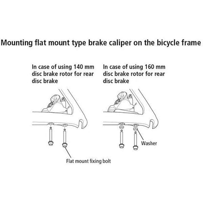 Shimano Flat mount calliper to flat mount frame fixing bolt C, for 20mm frame, 33mm bolt