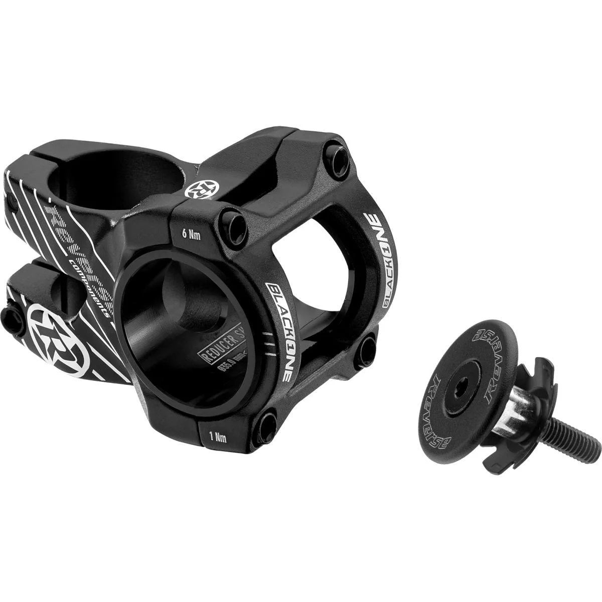 Reverse Black-ONE Stem D-2 - 35mm Length / 35mm and 31.8mm Shim