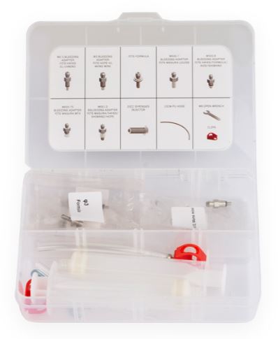 Aztec Universal bleed kit with syringe and nipples to suit most brands