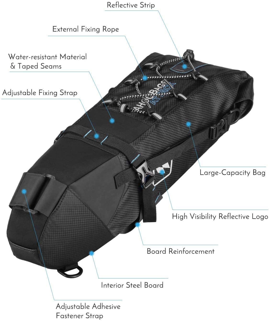 Sahoo Attack Series 10Ltr Large Waterproof Saddle Bag