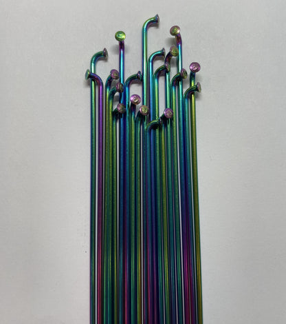 Dartmoor Spokes - Petrol Chrome / Rainbow (EACH)