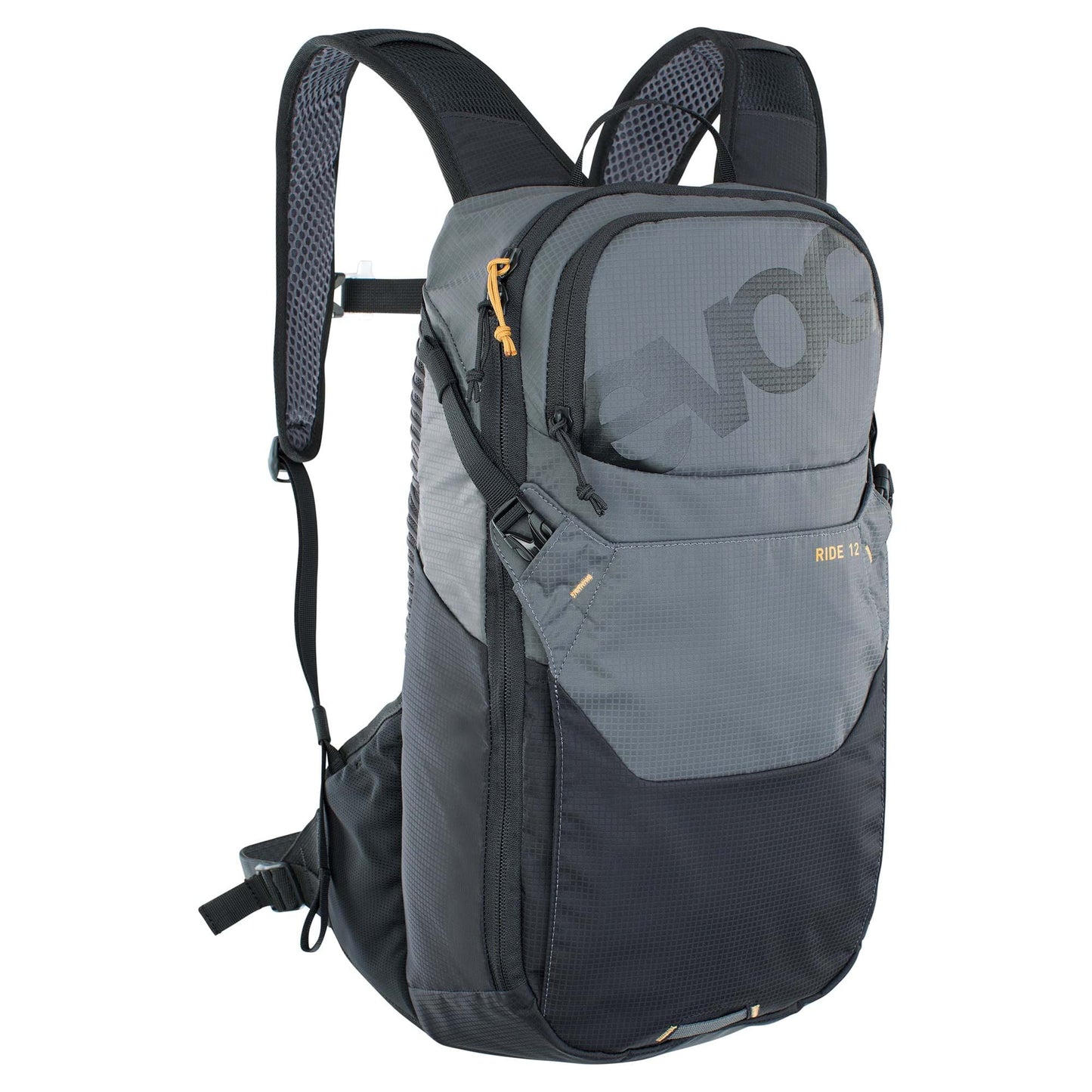 EVOC RIDE PERFORMANCE BACKPACK 12L + 2L BLADDER - CARBON GREY/BLACK