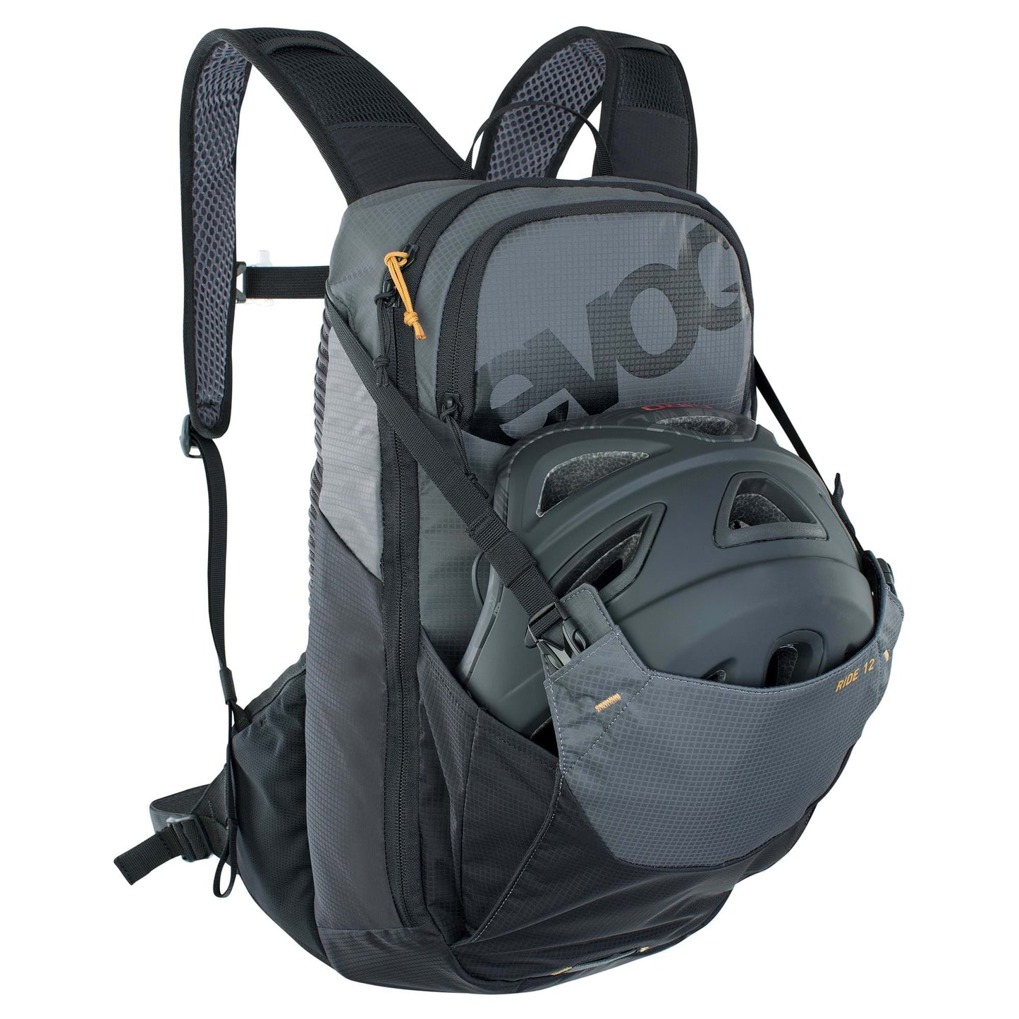 EVOC RIDE PERFORMANCE BACKPACK 12L + 2L BLADDER - CARBON GREY/BLACK