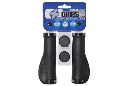 OXFORD ERGONOMIC LOCK ON MTB GRIPS – BLACK (PAIR)