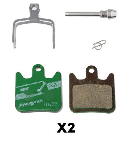 Hope X2/X2 EVO Disc Brake Pads - Racing Compound / Green (HBSP237G)