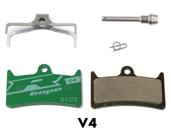 Hope V4/GR4 EVO/TR4 EVO Disc Brake Pads - Racing Compound / Green (HBSP303G)