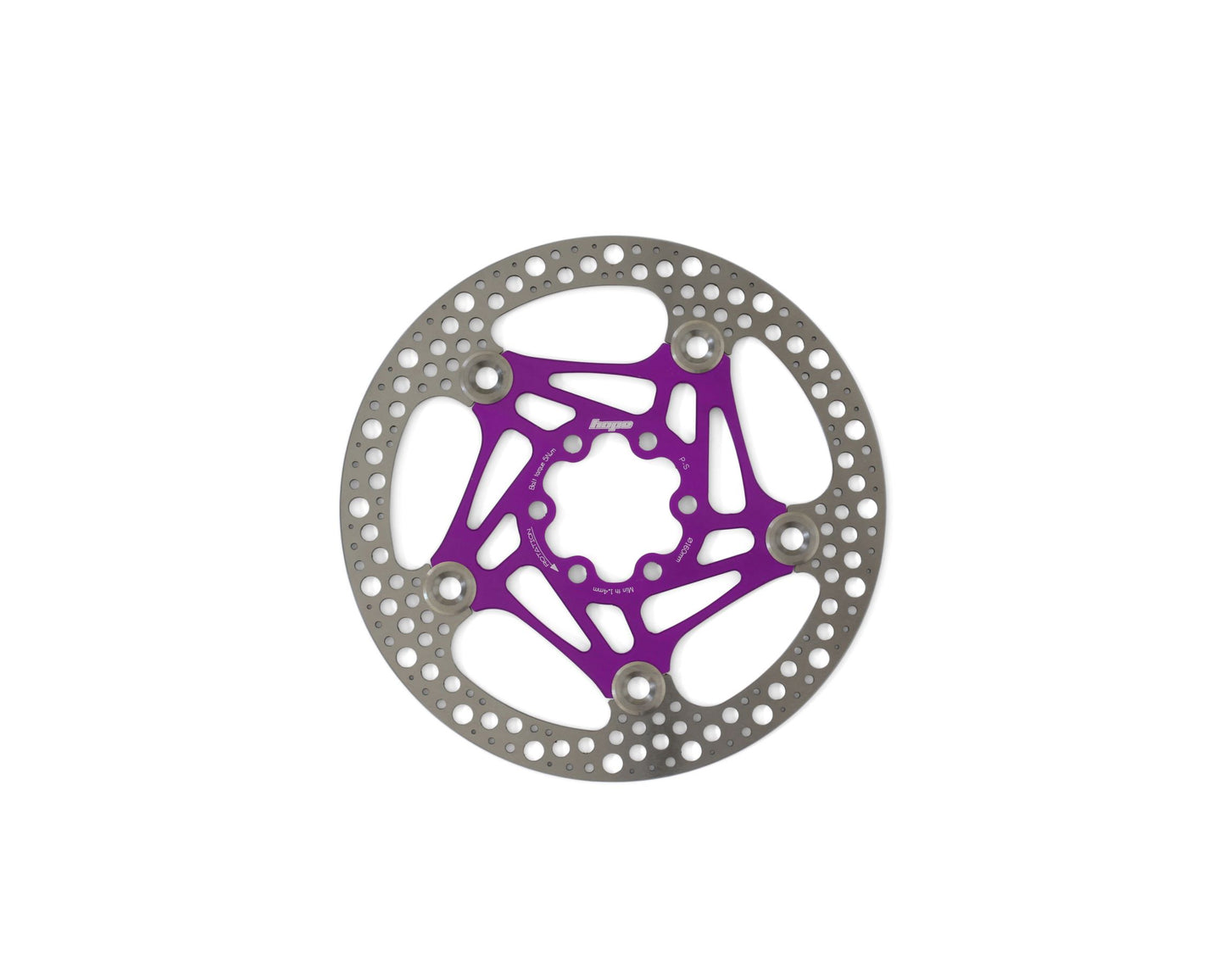Hope Road Floating Disc - 160mm 6 Bolt - Purple