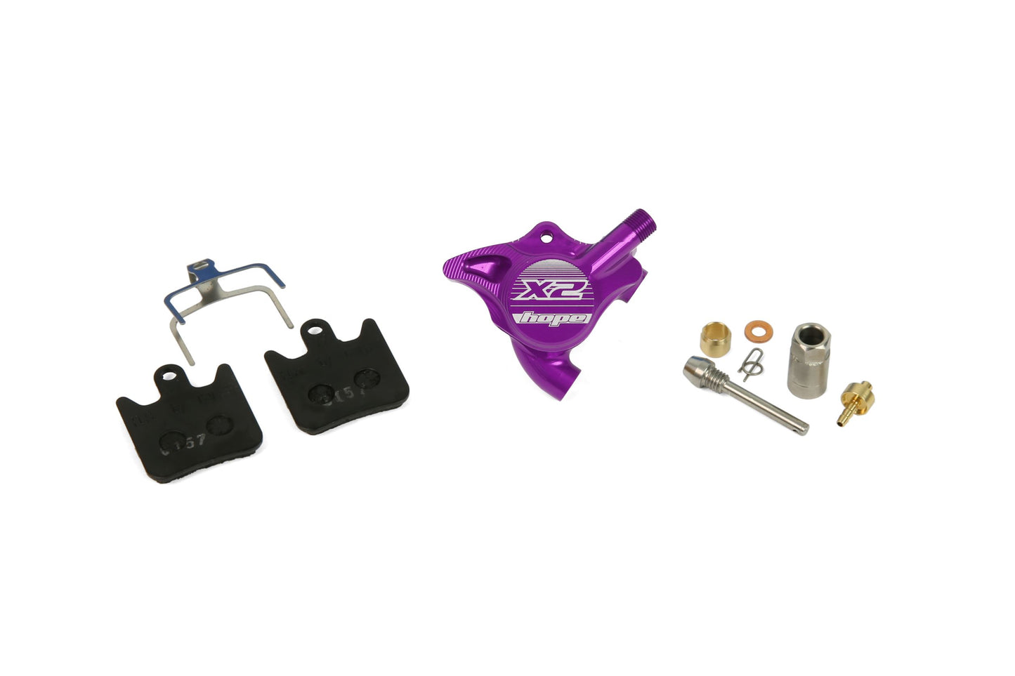 Hope X2 Flat Mount Caliper Complete - Purple