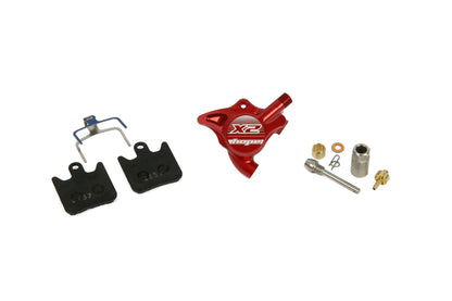 Hope X2 Flat Mount Caliper Complete - Red