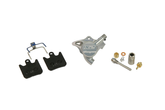 Hope X2 Flat Mount Caliper Complete - Silver