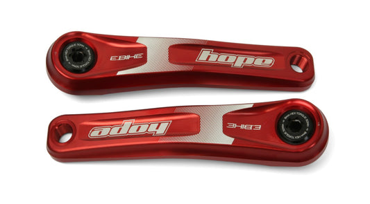 Hope E-Bike Crankset - Standard Offset - Red