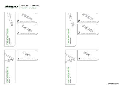 Hope Black Brake Mount Adaptors (A-Z)