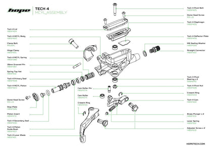 Hope Tech 4 Lever Blade - Orange - Brake Spares