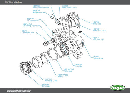 Hope Caliper Seal Kit - V2