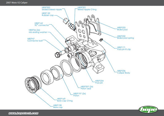 Hope Caliper Seal Kit - V2