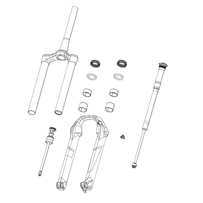 RockShox Spare - Fork Dust Wiper Kit - Low Friction SKF (Includes Flangeless Dust Wipers & 6mm Foam Rings) - Pike/Lyrik B1/Yari/Boxxer/Domain Dual Crown