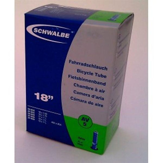 Schwalbe AV5 18" Innertube (Schrader / Auto Valve) 1.50 - 1.75"