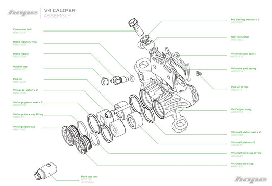 Hope V4 Large Caliper Piston