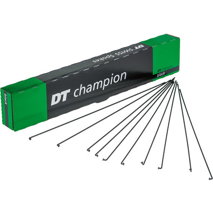 DT Swiss Champion 2mm 14g J-Bend Spokes - Black (Each)