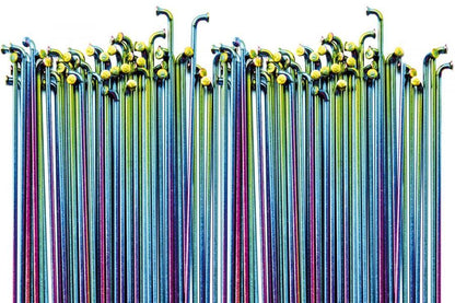 Dartmoor Spokes - Petrol Chrome / Rainbow (EACH)