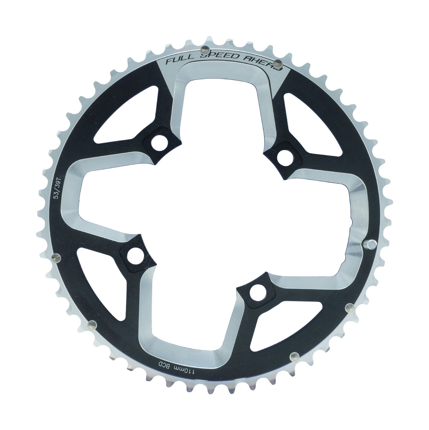 FSA Gossamer ABS Road 110BCD 2x11 Chainring (2x11, 110x50T, Black, 4h)