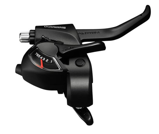 Shimano ST-EF41 EZ fire plus STI set for V-brakes, 3x6-speed, 2-finger lever, black