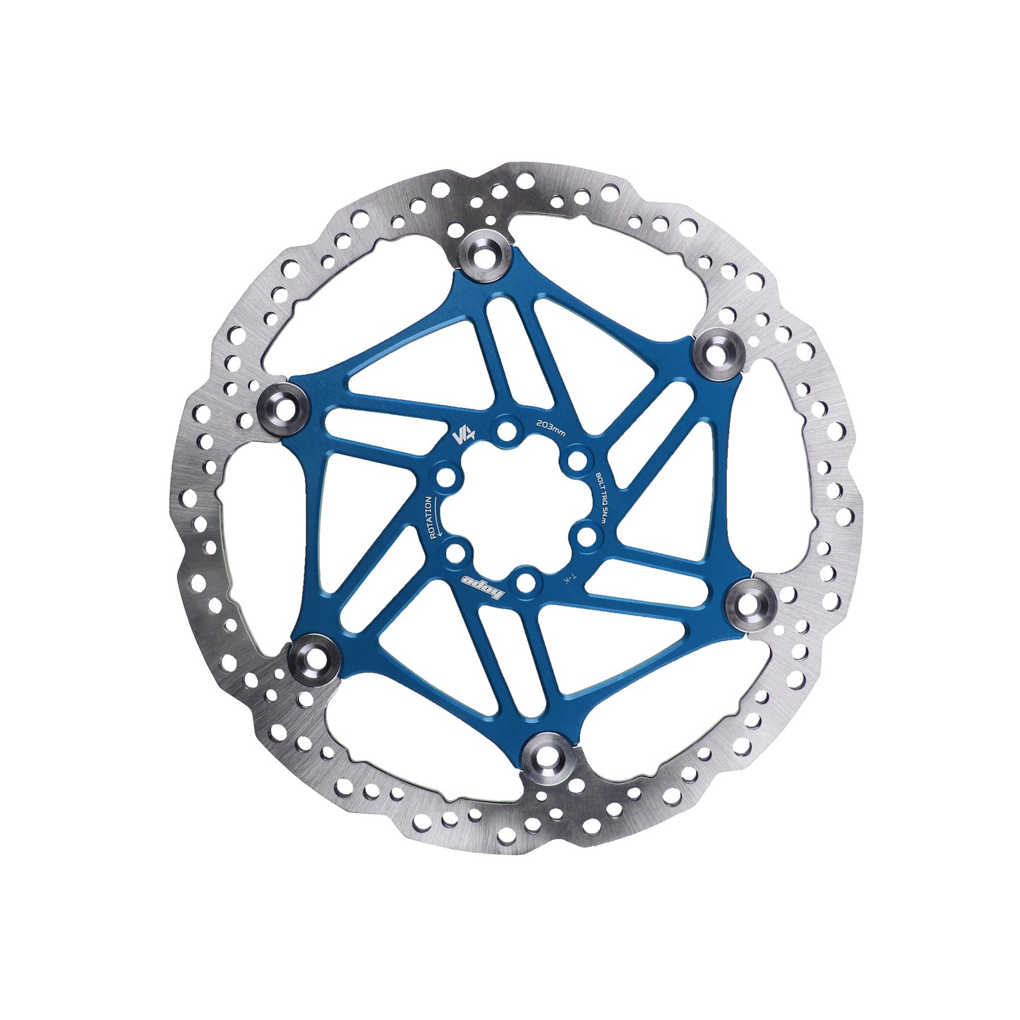 Hope V4 Vented Floating Disc Rotor - 6 Bolt - Blue