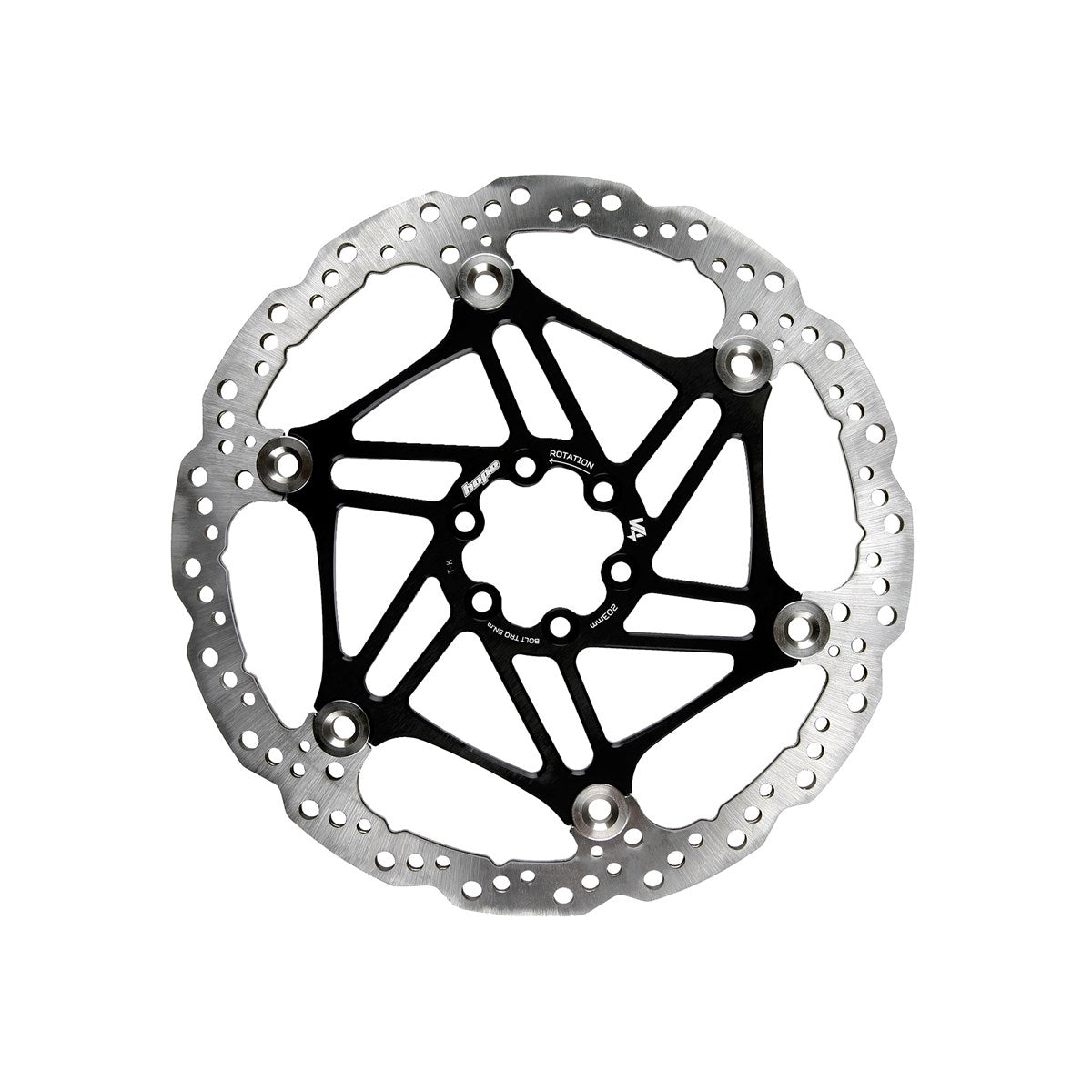 Hope V4 Vented Floating Disc Rotor - 6 Bolt - Black