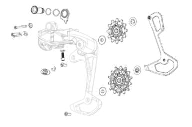 SRAM SPARE - REAR DERAILLEUR PULLEY KIT X9/X7/GX 2X10 TYPE2 QTY 2