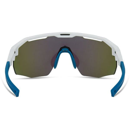 Madison Cipher Glasses - white / green mirror