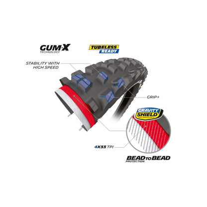 Michelin DH 34 Bike Park Tyre Black -  29 x 2.40"