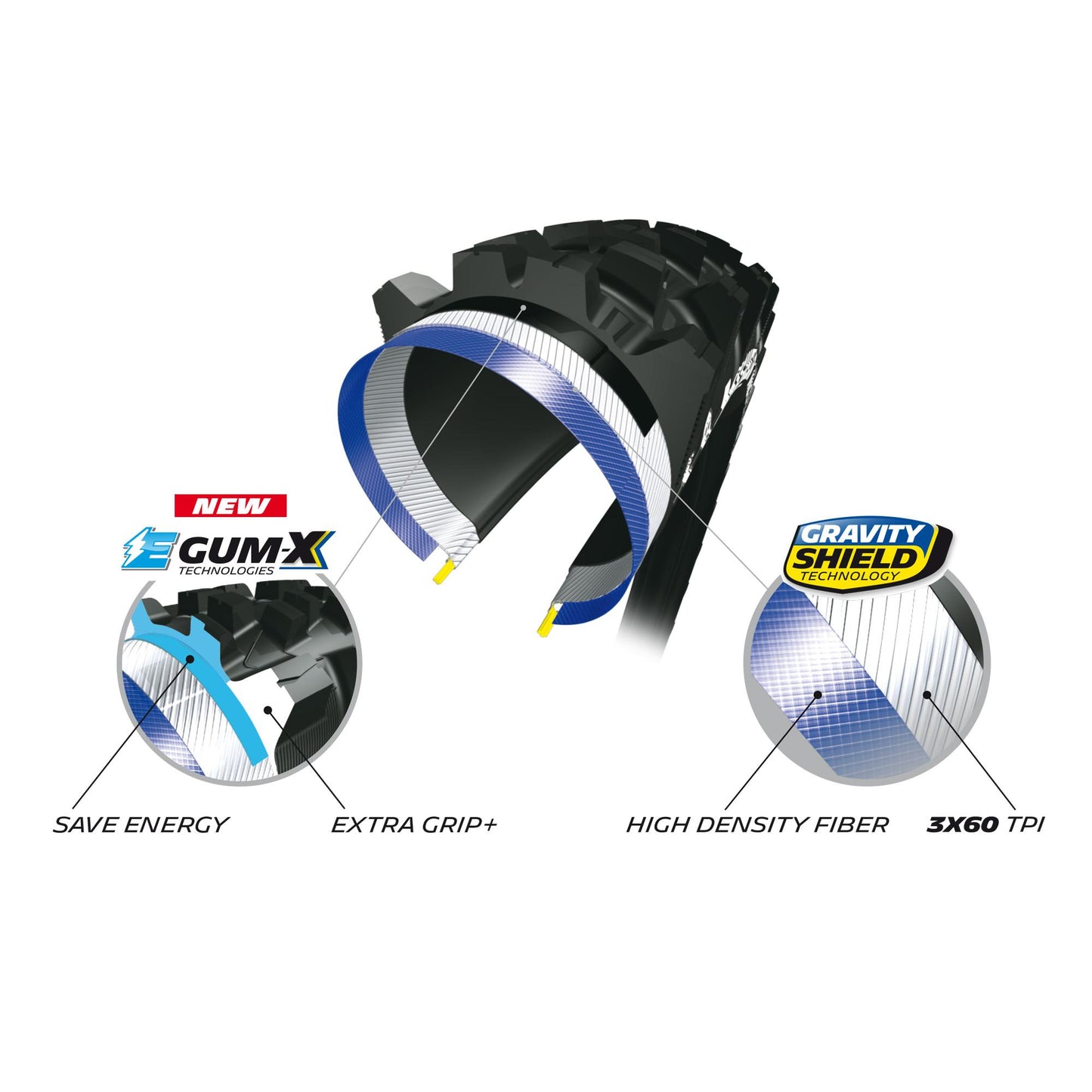 Michelin E-Wild Tyre - Front 27.5 x 2.60" Black (66-584)