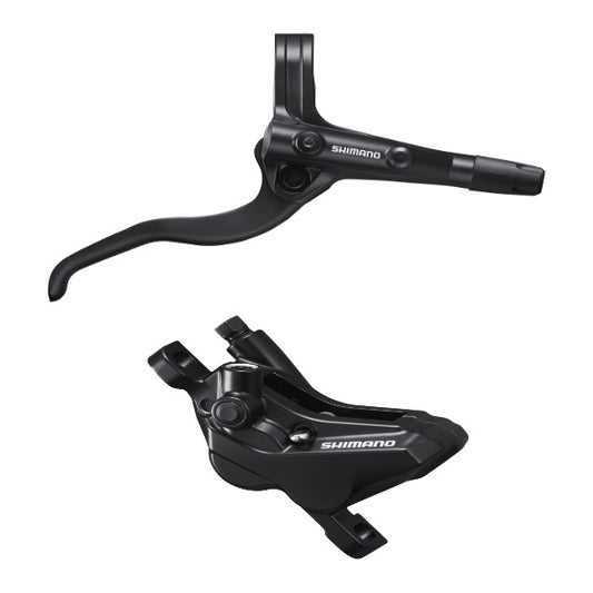 Shimano BR-MT420 / BL-MT401 bled brake lever/post mount calliper, black