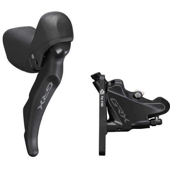 Shimano ST-RX600 GRX STI bled with BR-RX400 flat mount calliper