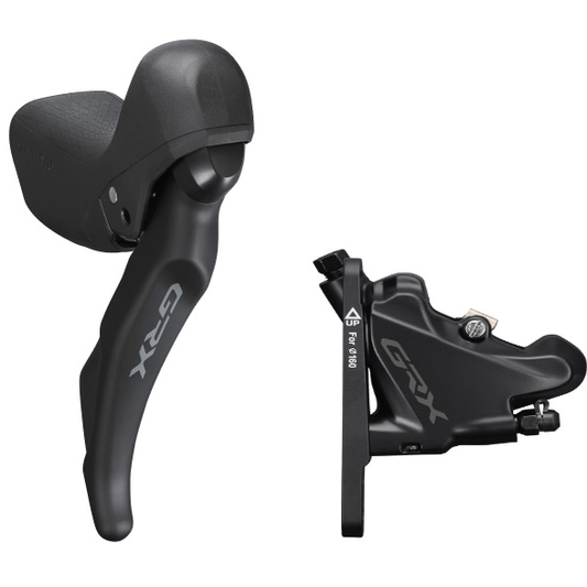Shimano ST-RX600 GRX STI bled with BR-RX400 flat mount calliper