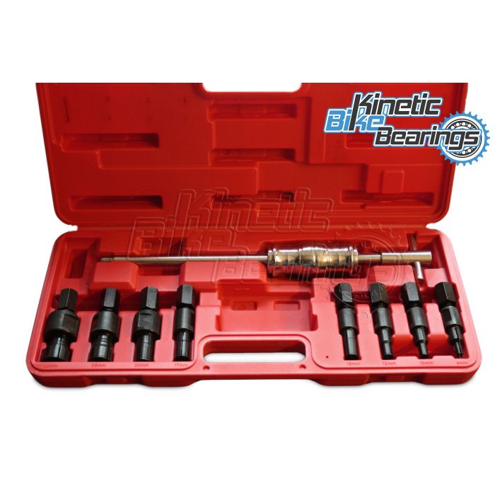 KBB Slide Hammer Bearing Extractor Tool with 9 Expanding Collet attachments