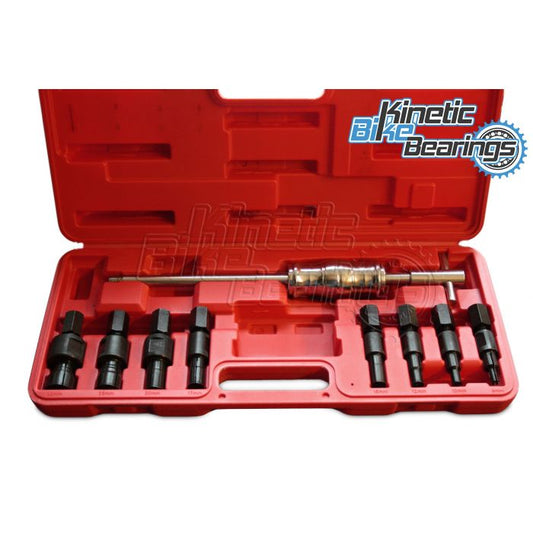 KBB Slide Hammer Bearing Extractor Tool with 9 Expanding Collet attachments